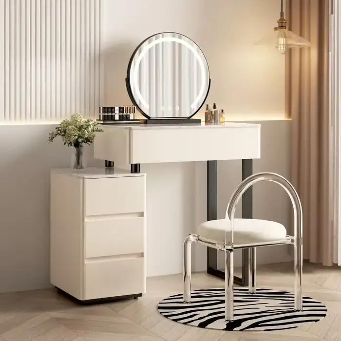Table de vanité de chambre moderne organisateurs nordiques rangement Table de vanité de filles Style européen Tocador Maquillaje meubles de maison