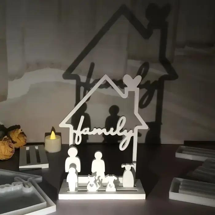 Moules en résine époxy DIY pour articles décoratifs familiaux ajourés