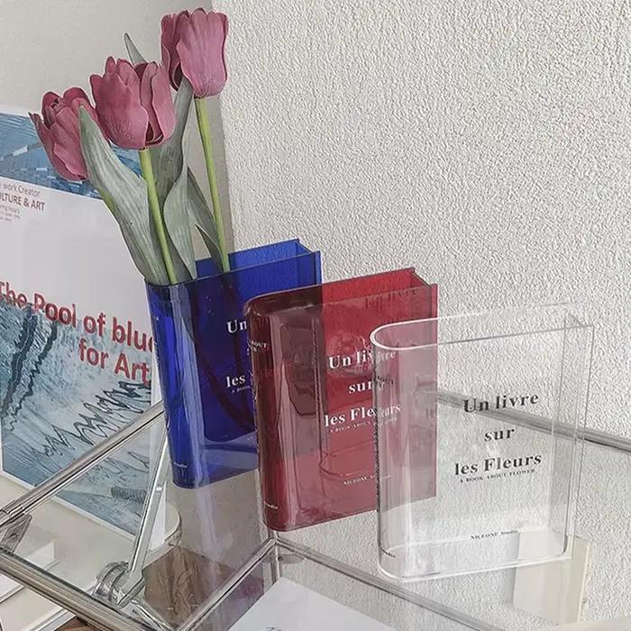 Book Transparent Acrylic Vase Clear