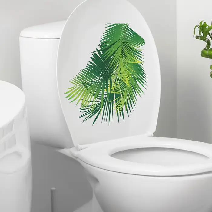 Autocollant mural auto-adhésif motif plante verte