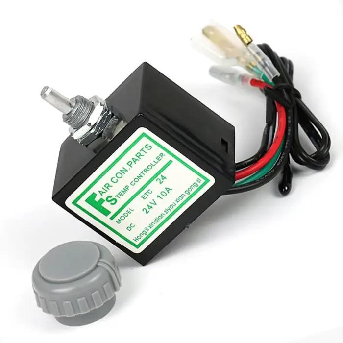 Thermostat de climatiseur de voiture ABS, accessoire automobile, Thermostat électronique 12V/24V, interrupteur de climatiseur A/C