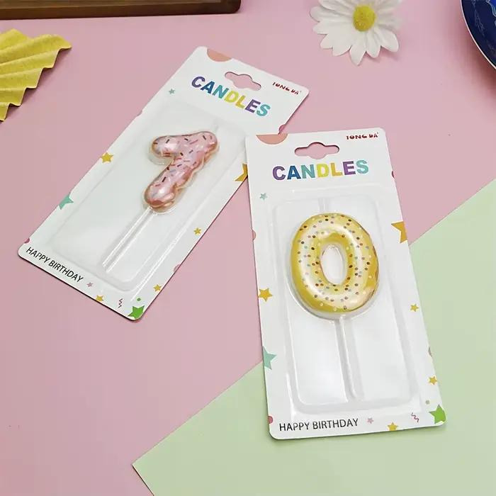 Bougie d'anniversaire décoration de gâteau au chocolat