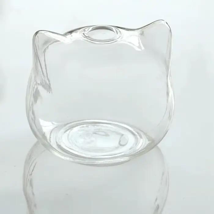 Vase en verre en forme de chat