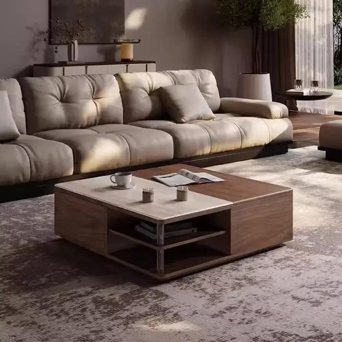 Table basse carrée de luxe