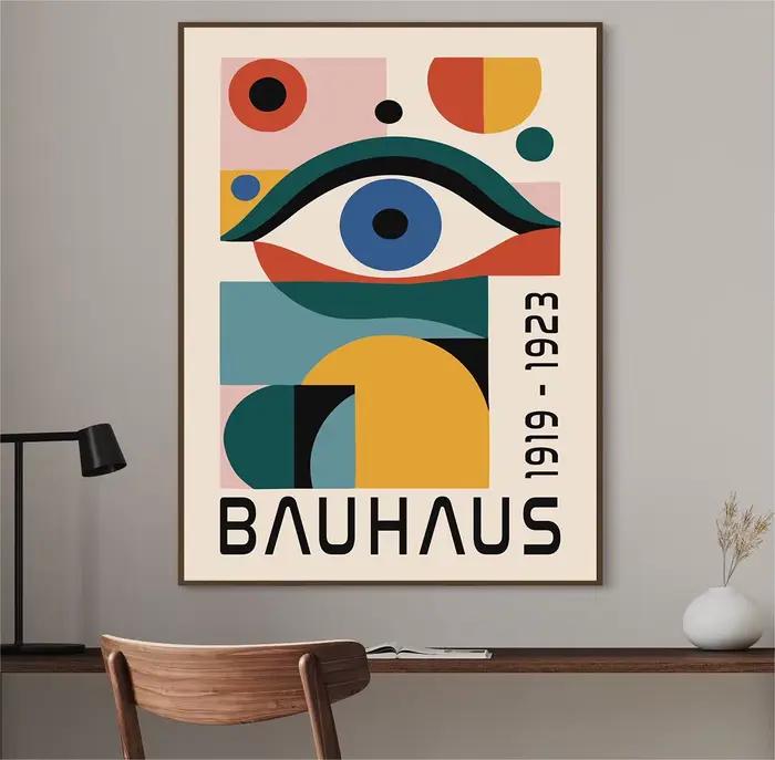 Bauhaus – affiche de lignes géométriques simples