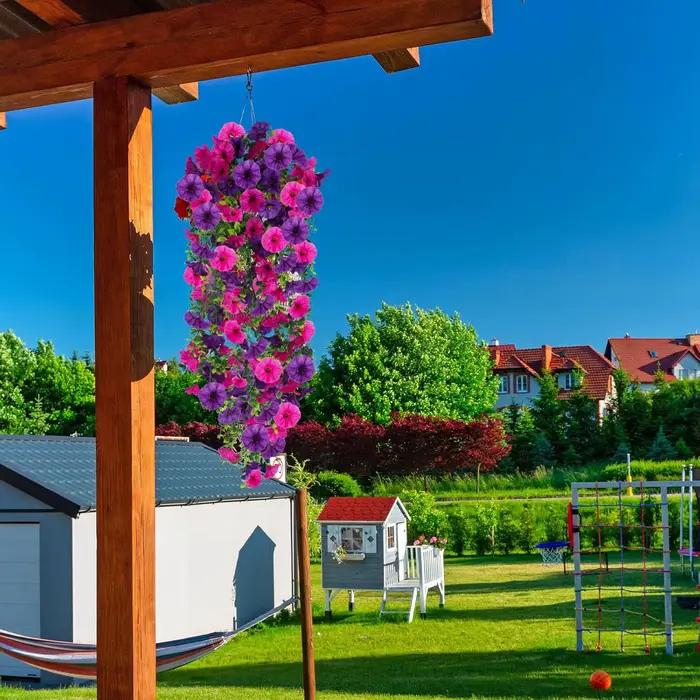 Guirlande de Fleurs Artificielles Morning Glory pour Mariage et Décoration Intérieure, Idéal pour Occasions Spéciales et Extérieur