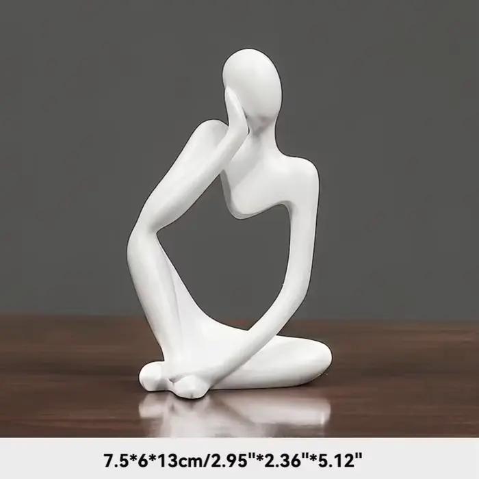Statues abstraites Le Penseur couleur sable