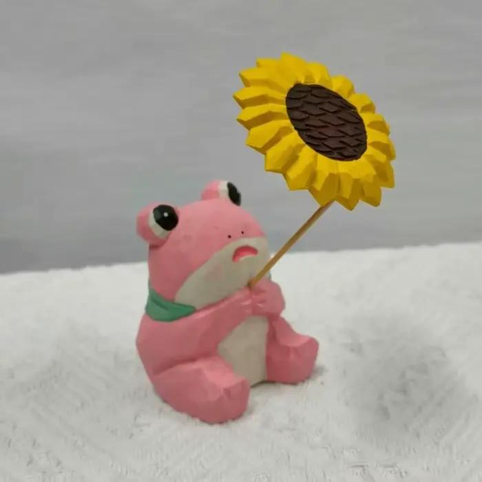 Figurine en bois miniature de dessin animé mignonne