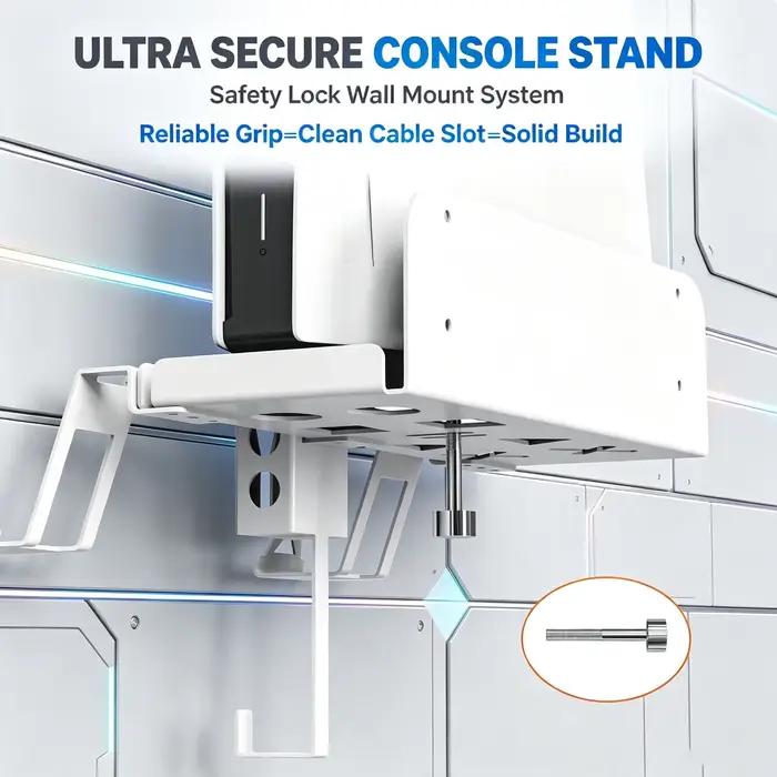 Support mural/de rangement pour console et manette PS5, livré avec un câble de charge pour manette, accessoire de jeu.
