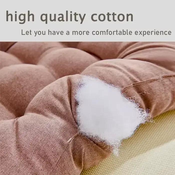 Coussin en lin et coton perlé carré pour dossier de tabouret