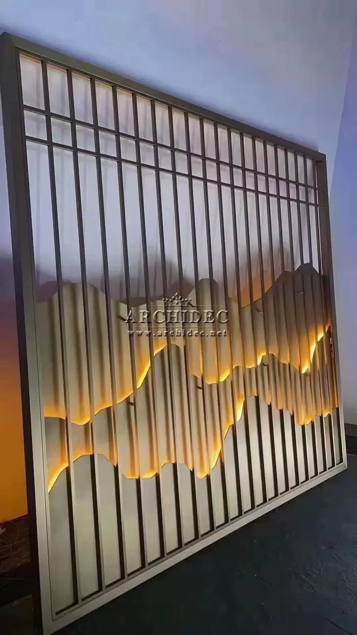 Panneau mural d'écran en métal galvanisé de cloison de pièce décorative d'acier inoxydable