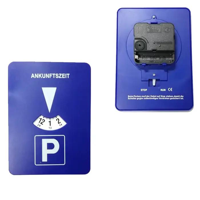 Disque de stationnement de voiture, minuterie, horloge, affichage de l'heure d'arrivée, plastique ABS bleu, outils de temps de stationnement, pièces automobiles