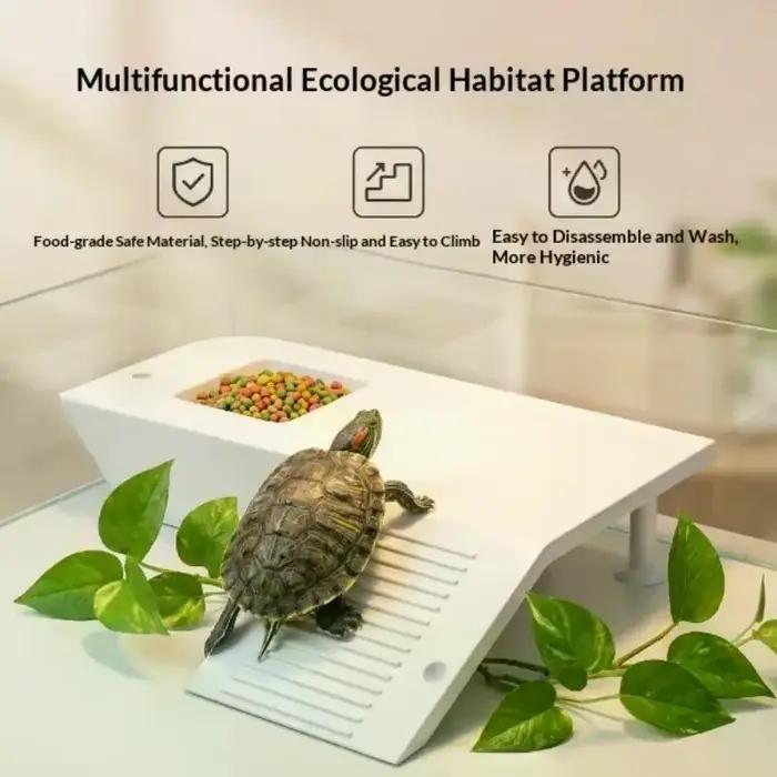 Plateforme décorative multifonctionnelle pour aquarium, décoration pour tortue, terrasse de bain de soleil, pont de grimpette, décoration flottante pour tortue d'aquarium