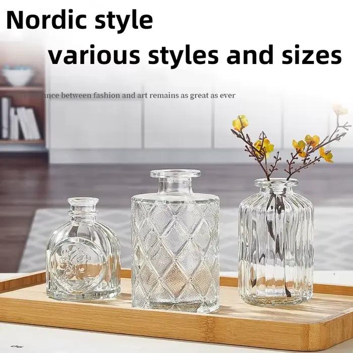 Vase en verre sculpté à la main-Jardinière hydroponique pour décor gothique de maison/bureau