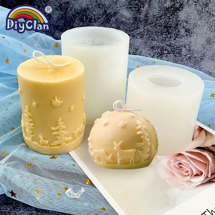 Moule en silicone en forme de bougie de Noël