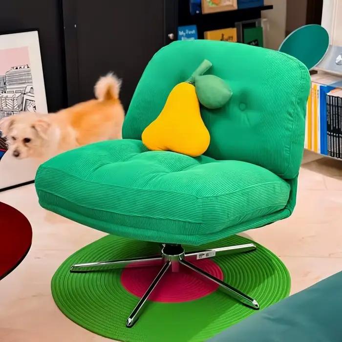 Chaise d'appoint confortable verte pour salon