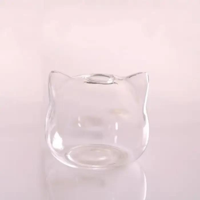 Vase en verre en forme de chat
