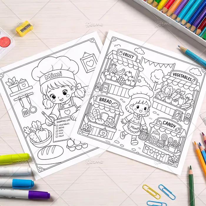 COZY STORE Livre de coloriage pour adultes avec des activités quotidiennes mignonnes et confortables pour la relaxation