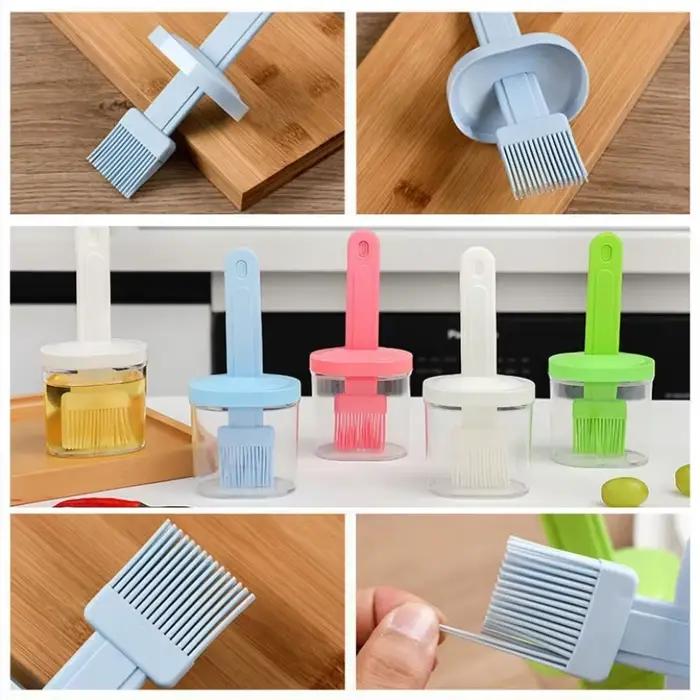 Brosse de barbecue en silicone de type fendu, haute température, degré, nylon, huile, bouteille, gâteau, cuisson, crème, cuisson, cuisine, outil ménager