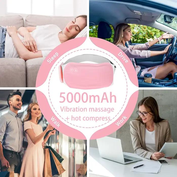 Coussin chauffant Portable sans fil pour les crampes menstruelles, soulagement de la douleur, coussin chauffant pour les crampes menstruelles, chauffe-abdomen, cadeaux de noël
