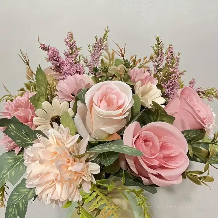Fleurs artificielles, rose d'automne