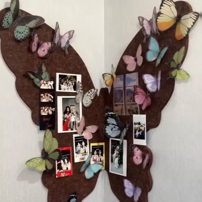 Tableau photo en feutre en forme de papillon