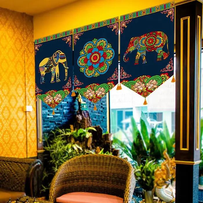 Rideau décoratif de style bouddhiste asiatique
