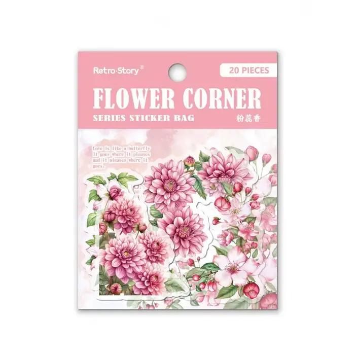 Autocollants d'angle en forme de fleur