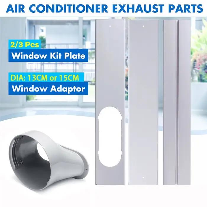 Kit de fenêtre de climatiseur Portable, plaque coulissante, adaptateur réglable, pare-vent, tuyau d'échappement, accessoires de connecteur, 2/3 pièces