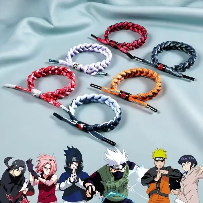 Bracelet tressé Naruto et Sasuke, accessoires de couple, cadeau, motif petit lion, merchandising anime Naruto