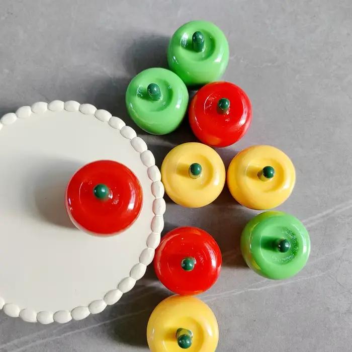 Pommes miniatures en résine pour décoration de jardin Noël Saint Valentin Mariage accessoires de bricolage artisanal ornement résine Moving Forest