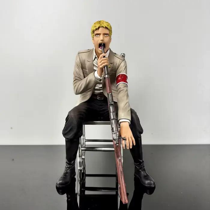 Figurine Attack On Titan Reiner Braun, modèle de statue de personnage d'anime, décoration de bureau, cadeau de collection pour les fans d'anime