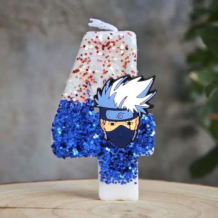 Bougie thème Naruto numéro d'anniversaire 0-9