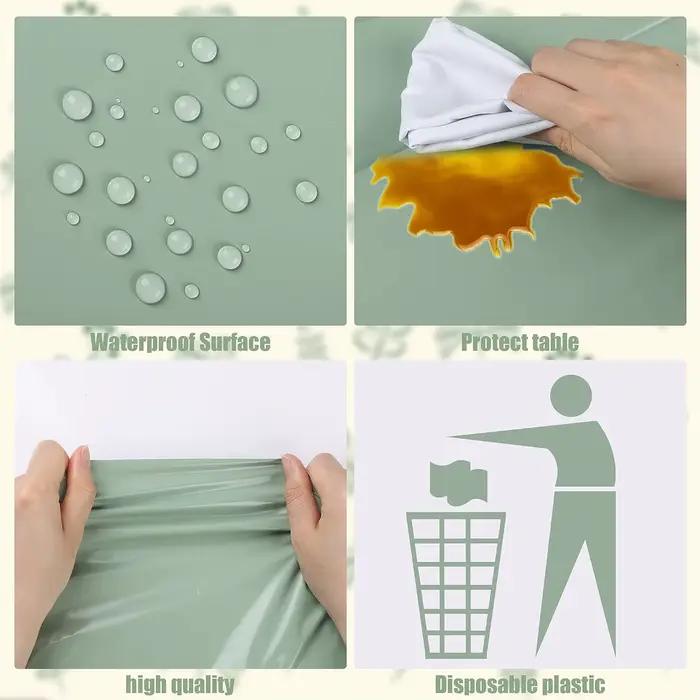 Nappe Solide Vert Sauge pour Décoration de Table, Fourniture de ixà Thème de Bienvenue pour Anniversaire et ixPréChristophe