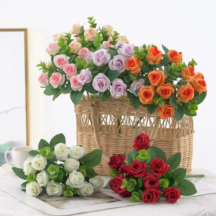 Vase de fleurs artificielles pour décoration de maison