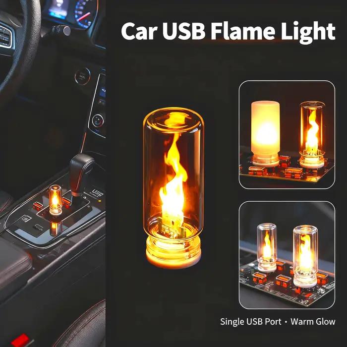 Lampe d'ambiance LED à effet de flamme de cheminée