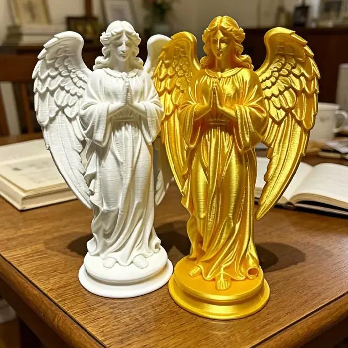 Statue d'ange priant imprimée en 3D