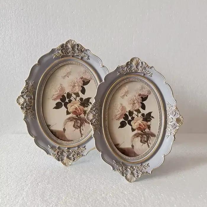 Cadre photo vintage en résine sculptée style européen cadre photo antique pour mur occasions spéciales historiques art architectural