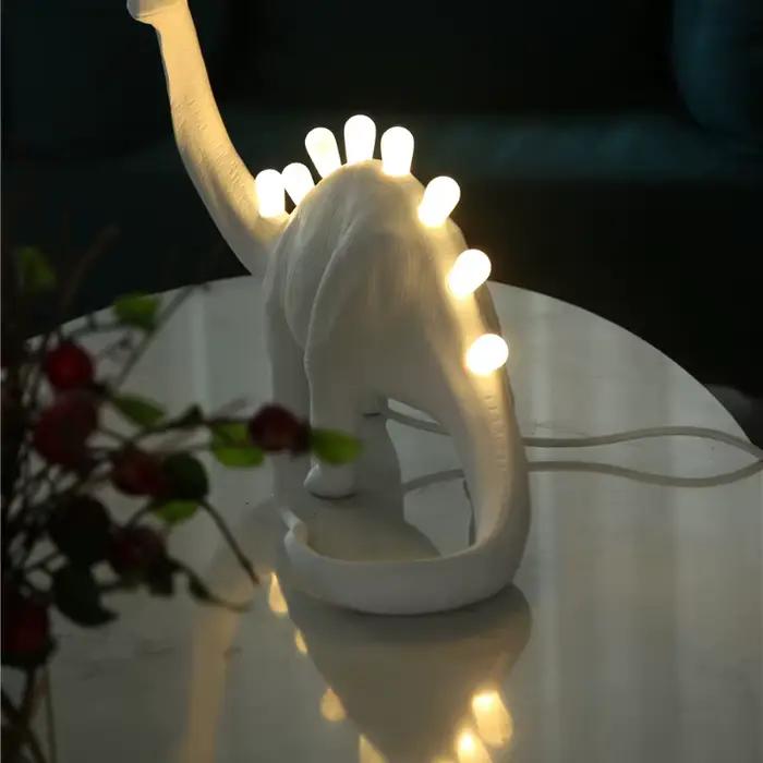 JURASSIC dinosaure lampes de Table pour chambre résine Brontosaurus t-rex Led lampe de bureau Luminaire maison art décor luminaires