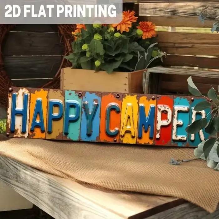Happy Camper – Panneau métallique