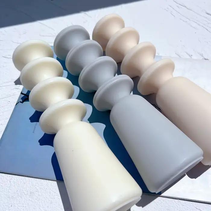 Moule à bougie pilier cylindrique en silicone géométrique