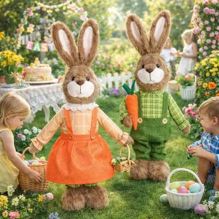 Ornement de lapin de Pâques de dessin animé