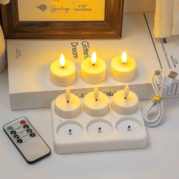 Bougies LED sans flamme rechargeables