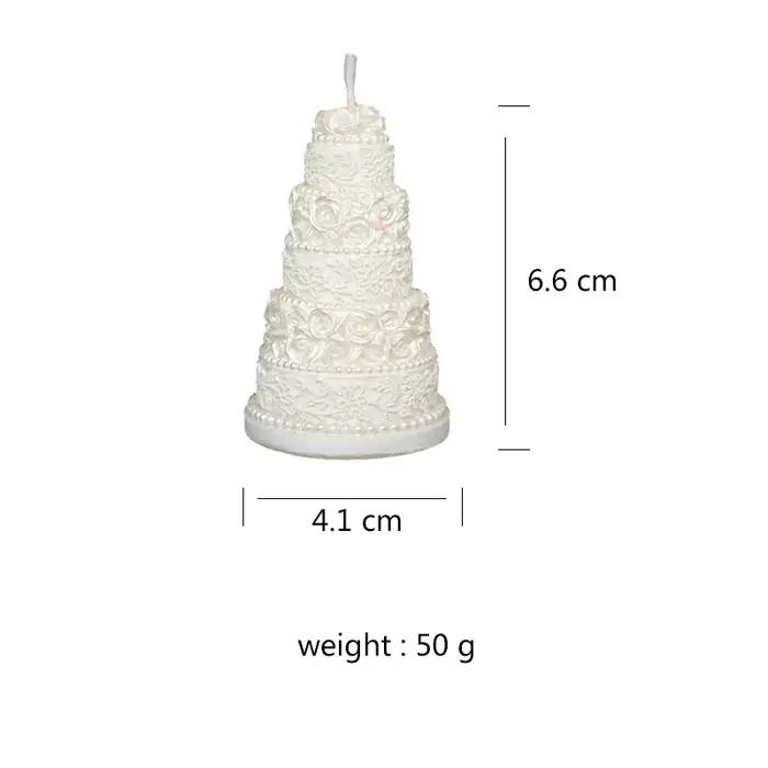 Moule à bougie en Silicone 3D en forme de gâteau de mariage