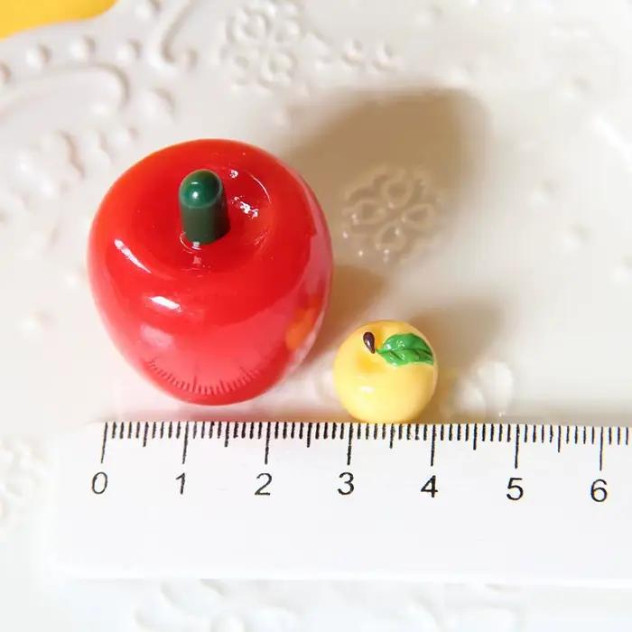 Pommes miniatures en résine pour décoration de jardin Noël Saint Valentin Mariage accessoires de bricolage artisanal ornement résine Moving Forest