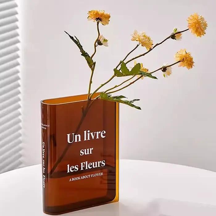 Book Transparent Acrylic Vase Clear