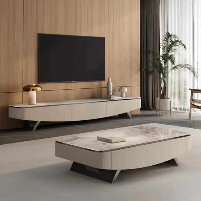 Meuble TV sur pied moderne de luxe en bois pour chambre à coucher meubles de salon minimalistes accessoires de divertissement pour la maison occasions spéciales