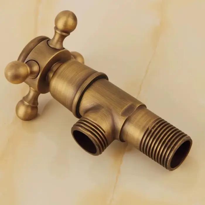 BAKALA – vanne triangulaire en Bronze, vanne de contrôle de l'eau, vanne triangulaire Antique, vanne d'eau du robinet, égouts