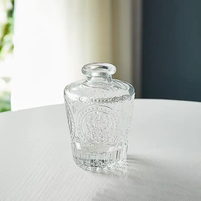 Mini vase hydroponique en verre transparent