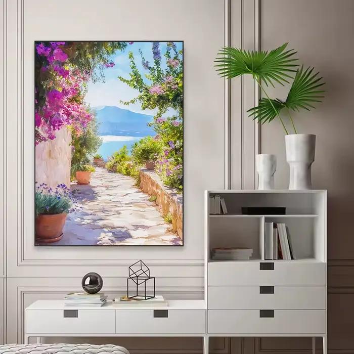 Impressions sur toile aquarelle classique rustique méditerranéen paysage oliveraie italienne cuisine grecque art mural décoration maison élégante occasions spéciales